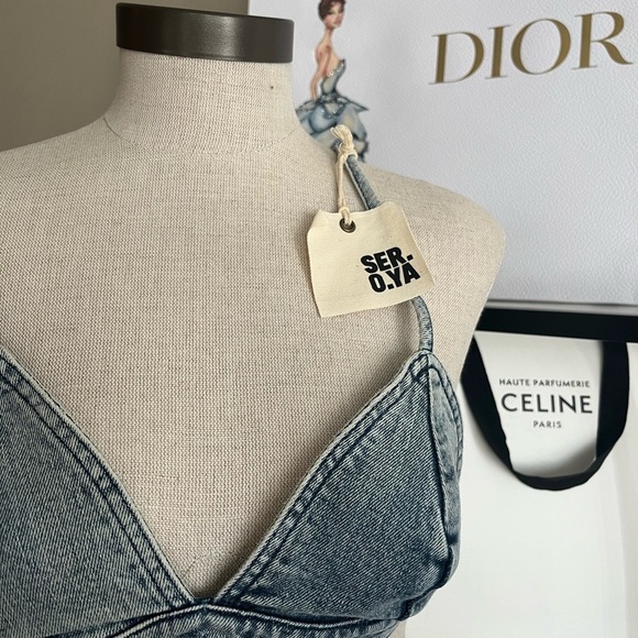 SER.O.YA Tops - SER.O.YA Denim Bralette